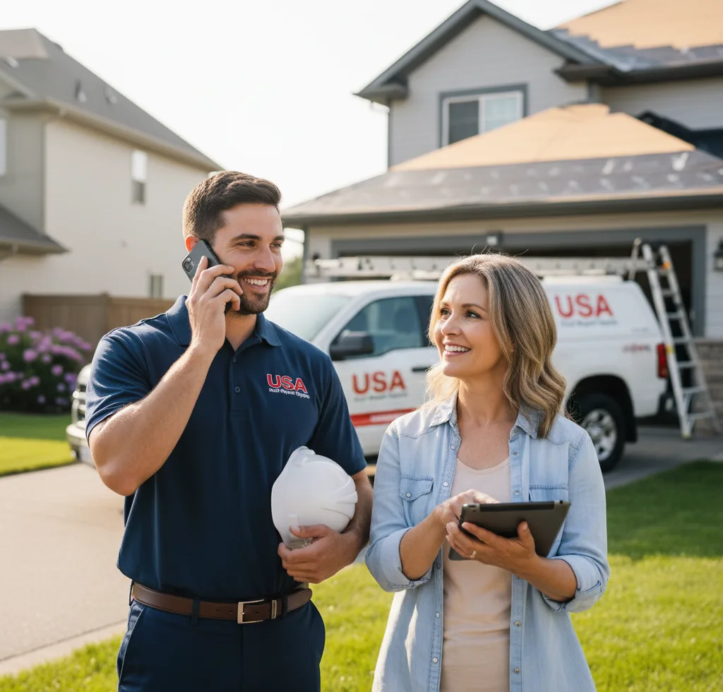 USA Roof Repair Experts customer support in Audubon